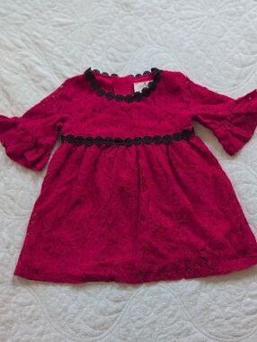 Kate Spade Red Dress with Lace Trim NWOT 18M